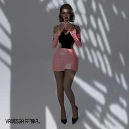Apple -- Mini Skirt set peach  logo