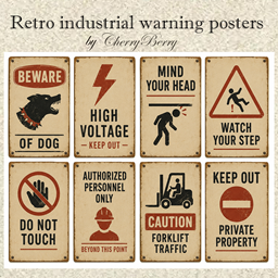 Construction Signs poster series project image