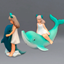 statues of dolphins and girls logo