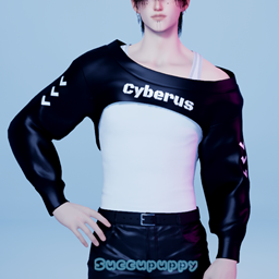Cyber Cat Crop Top logo