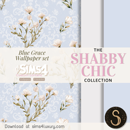 Sims4Luxury _ Shabby Chic _ Blue Grace - Wallpapers project image