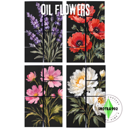 Flowers oil paintings
