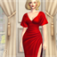 Venus V-shape Midi Dress logo