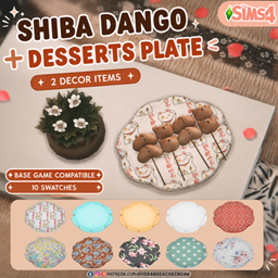 Shiba Dango+desserts plate🍡