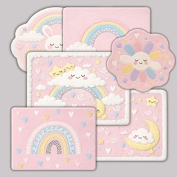 Cotton Candy Skies Collection - Cute Kawaii Nursery Rug Set logo