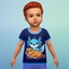 Toddler Riding Axolotl Top logo