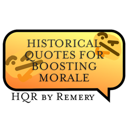 Historical quotes for boosting morale logo