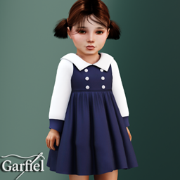 Toddler - Classic collared dress with soft layered charm project image