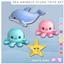 Sea Animals plush toys set logo