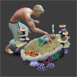 Mermaid Coral Cradle By Serinion | Chinese Translation project image