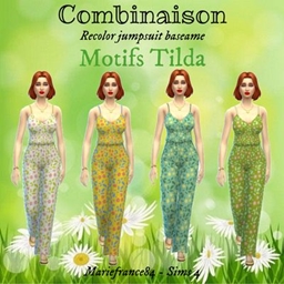 Jumpsuit//Motifs floral//Recolor suit basegame logo