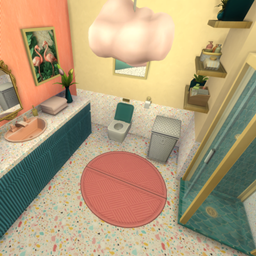 Confetti x bubblegum bathroom