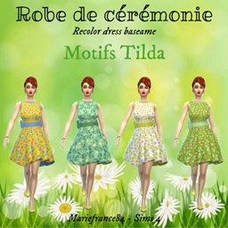 Bridesmaid dress // Look floral // Recolor dress basegame logo