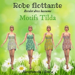 Dressflutter // Look floral // Recolor dress basegame project image