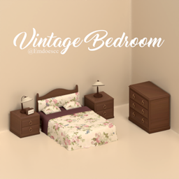 Emdoescc | Retro 80s/90s Bedroom Set - Vintage Aesthetic