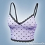 Lace trim polka dot cami logo