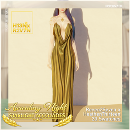 Flowing Draped Sophisticated Evening Dress project image