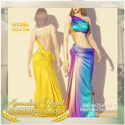 Ethereal Flowing Draped Evening Dress project image