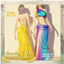 Ethereal Flowing Draped Evening Dress logo