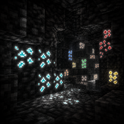 Glow Ores WHITE- Emissive white Glowing Ores (Vanilla, No Mods) logo