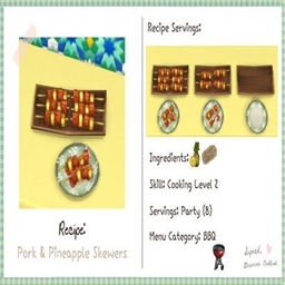 Pork & Pineapple Skewers - littlbowbub / Translated to Spanish by dokimtz logo
