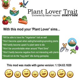 Plant Lover Trait - "Override" | Enchanted by Nature required project image