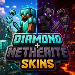 Diamond + Netherite Skins logo