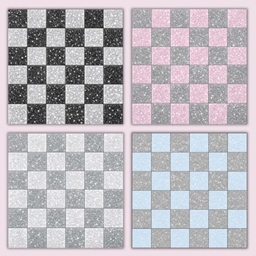 Sugar Sparkle Collection – Glitter Checkerboard Floor Tiles logo