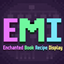 EMI enchanted book recipe display logo