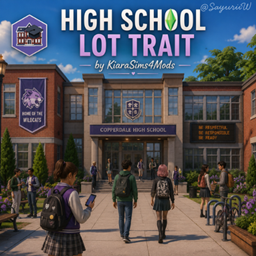 High School Lot Trait by KiaraSims4Mods - Tradução PTBR logo