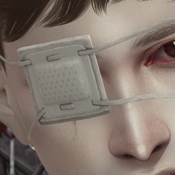 broken eyes eyepatch [cerberus] logo
