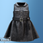 Infant - Sleeveless collared dress with chic belted detail logo