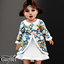 Toddler - Floral layered dress with soft vintage charm logo