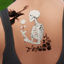Skeleton with raven tattoo logo
