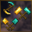 Hammers + Excavators + Scythes logo