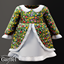 Infant - Layered floral dress with delicate lace trim logo