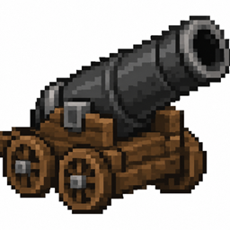 Cannon and mortar logo
