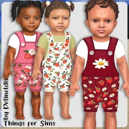 Infants Strawberries Short Overall project image