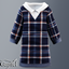 Toddler - Plaid collared dress with cozy classic charm logo
