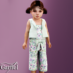 Toddler - Floral three piece set with soft bow detail logo