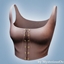 Leather lace up corset crop top logo