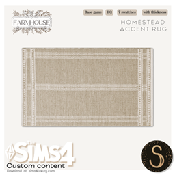 Sims4Luxury - Farmhouse - Homestead - Accent rugs project image