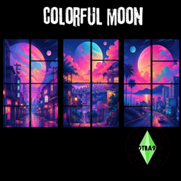Colorful Moon paintings project image