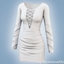 Lace up bodycon dress logo