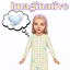 Imaginative | Toddler Trait by babybeesims / Spanish translation by GatamolLunastra logo
