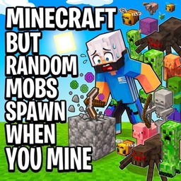 Minecraft But Random Mobs Spawns When You Mine project image