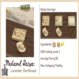 littlbowbub Lavender Shortbread ~ Medieval Recipe / translation spanish by Monisims logo
