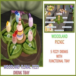 Woodland Floral Fizzy Drink tray By icemunmun | Chinese Translation logo