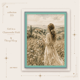 Girl in a chamomile field project image