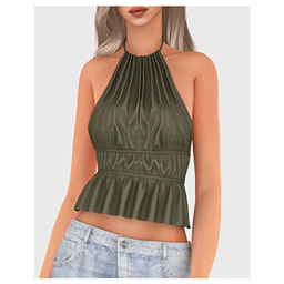 Ruched Backless Halter Top project image
